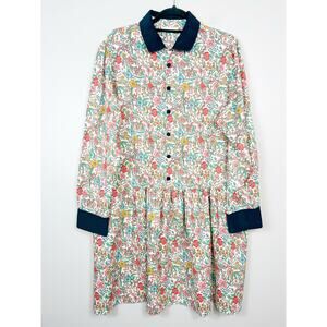 Smith & Quinn Floral Button up Collared Dress Cottagecore Twee Whimsical Sz XL
